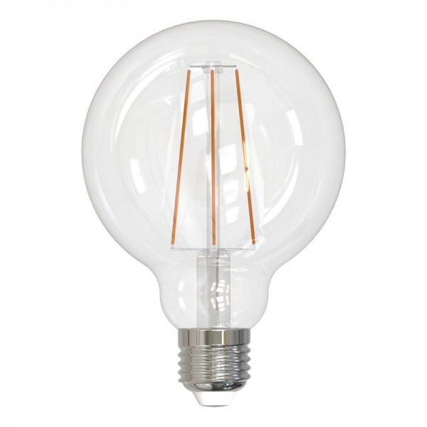 Лампа светодиодная LED-G95-10W/3000K/E27/CL PLS02WH прозр. колба теплый бел. свет 3000К упак. картон Uniel UL-00004862 