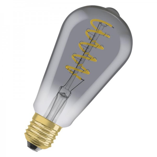  Лампа светодиодная филаментная Vintage 1906 LED CL Edison SMOKE 15 non-DIM 5Вт 818 тепл. бел. E27 дым. OSRAM 4058075269941 
