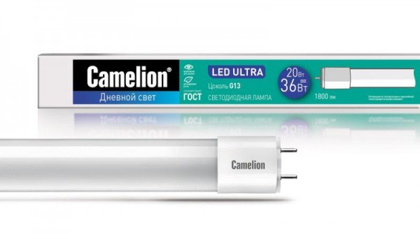  Лампа светодиодная LED20-T8-120/865/G13 20Вт 220В Camelion 13592 