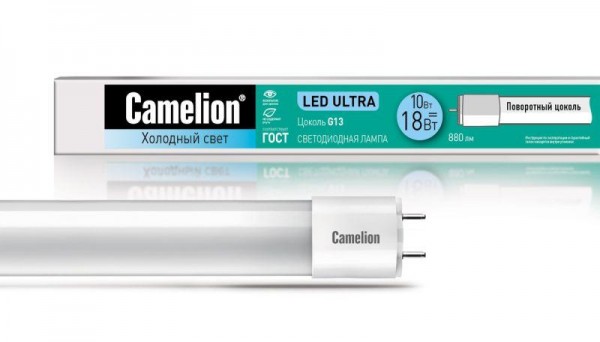  Лампа светодиодная LED10-T8-60/840/G13 10Вт 220В Camelion 13589 