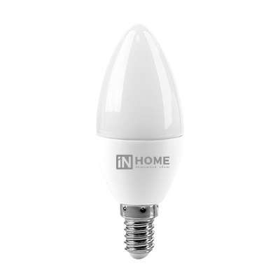  Лампа светодиодная LED-СВЕЧА-VC 6Вт 230В E14 3000К 540лм IN HOME 4690612020389 