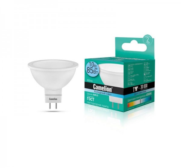  Лампа светодиодная LED10-JCDR/845/GU5.3 10Вт 220В Camelion 13685 