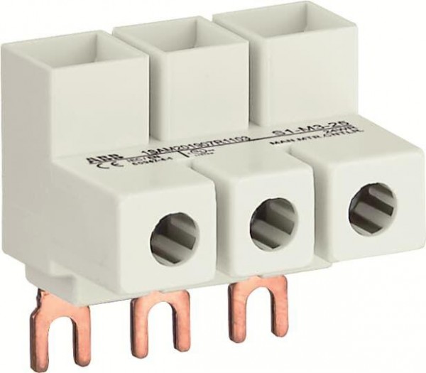  Колодка плоская S1-M3-25 для подключения 3ф кабеля до 25мм 2 65А к автоматам типа MS116 MS132 ABB 1SAM201907R1103 
