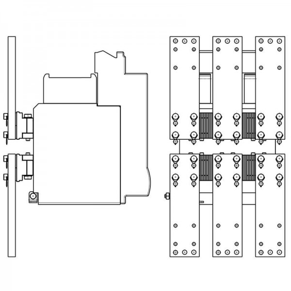  Комплект шин и контактов (шаг 116.5мм) для передн. подкл. стационарного Протон 25 (комплект из трех) Контактор 7007170 