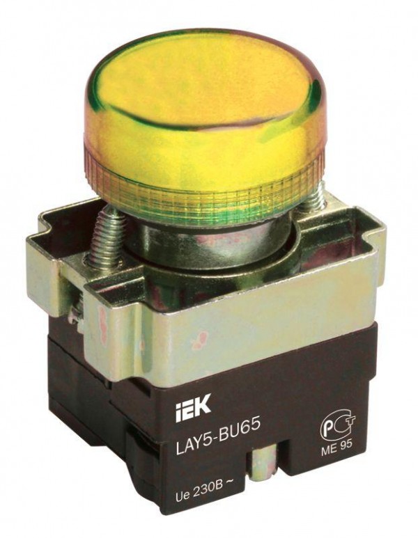  Арматура светосигнальная LAY5-BU65 d22мм желт. ИЭК BLS50-BU-K05 