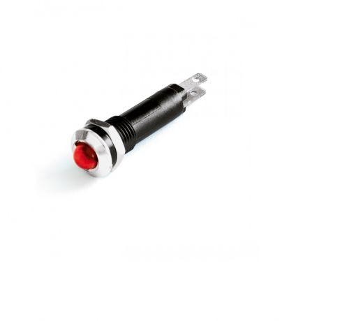  Индикатор мини штекерное подкл. уст. размер 8/10 круг. внеш. рассеив. красн. 12В DKC AV1F01CR12 