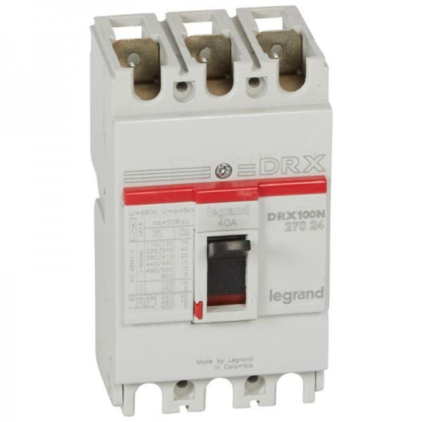  Выключатель автоматический 3п 40А 20кА DRX125 термомагнитн. расцеп. Leg 027024 