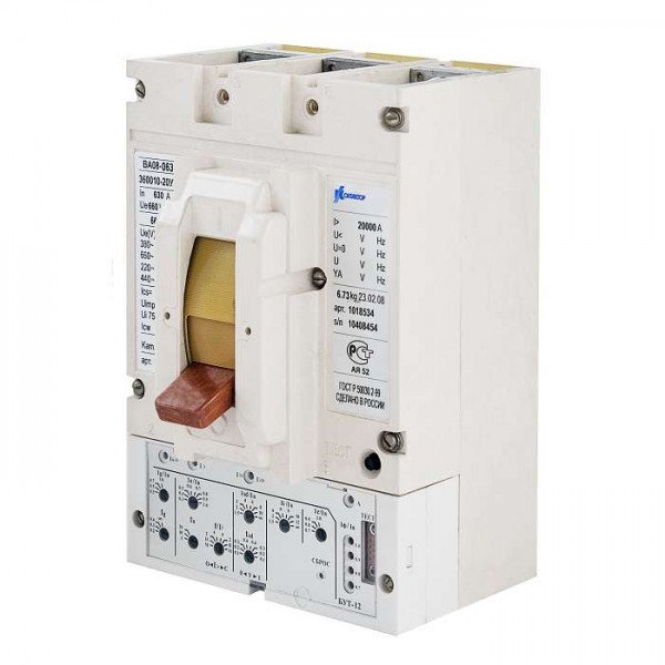  Выключатель автоматический 400А ВА08-0401Н-850010-20 УХЛ3 440В длинные вывода Контактор 1027800 