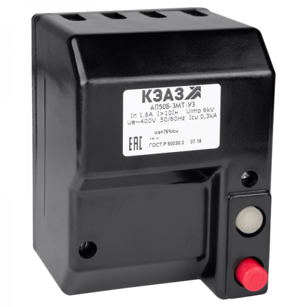  Выключатель автоматический 10А 3.5Iн АП50Б 3МТ У3 400В AC доп. контакты 1п КЭАЗ 107411 