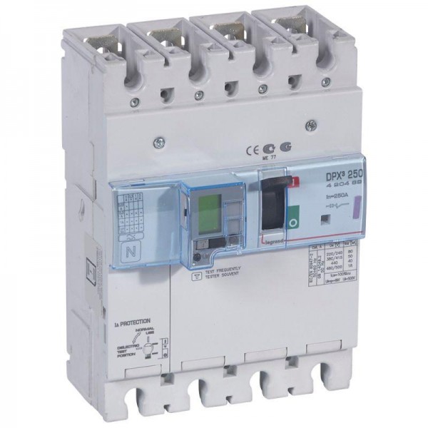  Выключатель автоматический дифференцированного тока 4п 250А 50кА DPX3 250 электрон. расцеп. с изм. блоком Leg 420489 