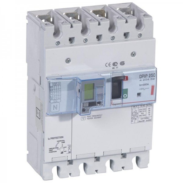 Выключатель автоматический дифференцированного тока 4п 250А 36кА DPX3 250 электрон. расцеп. с изм. блоком Leg 420459 