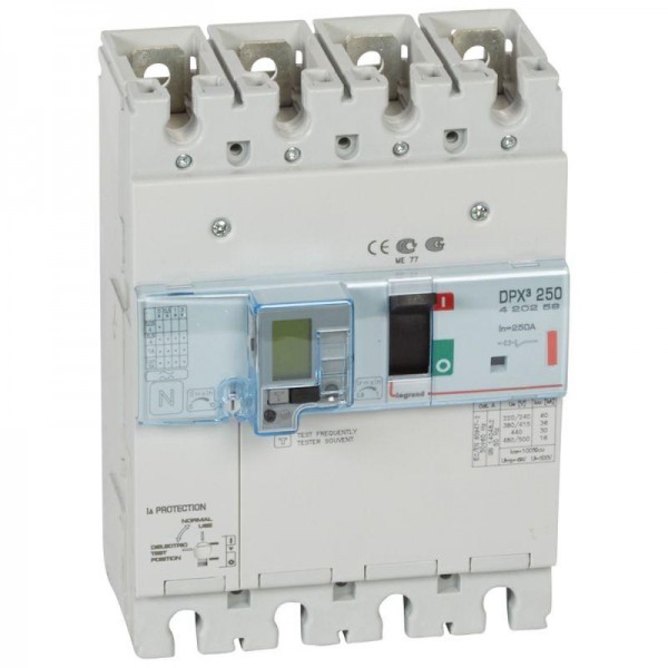  Выключатель автоматический дифференцированного тока 4п 250А 36кА DPX3 250 термомагнитн. расцеп. Leg 420259 