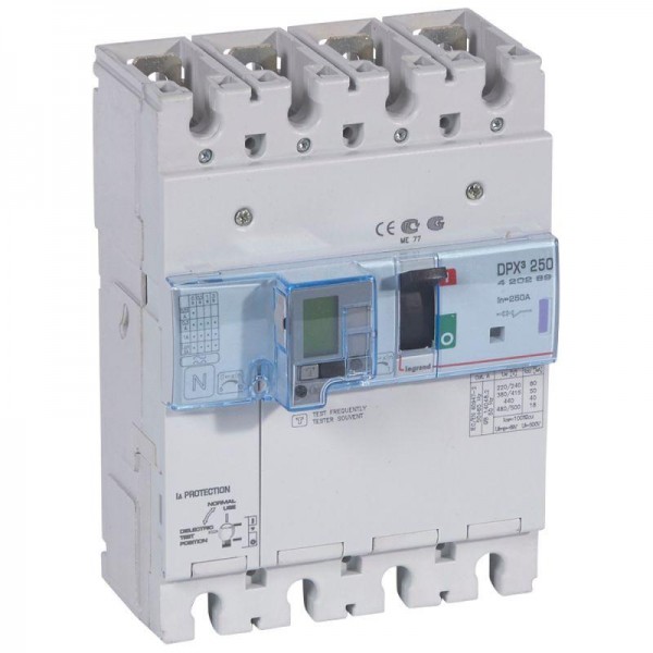  Выключатель автоматический дифференцированного тока 4п 200А 50кА DPX3 250 термомагнитн. расцеп. Leg 420288 