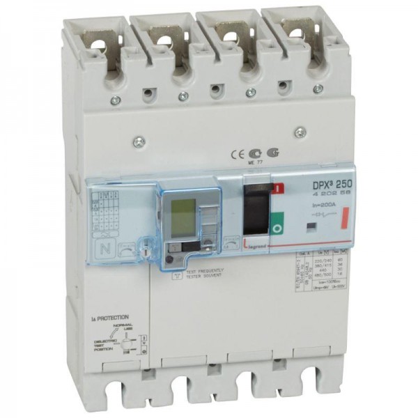  Выключатель автоматический дифференцированного тока 4п 200А 36кА DPX3 250 термомагнитн. расцеп. Leg 420258 