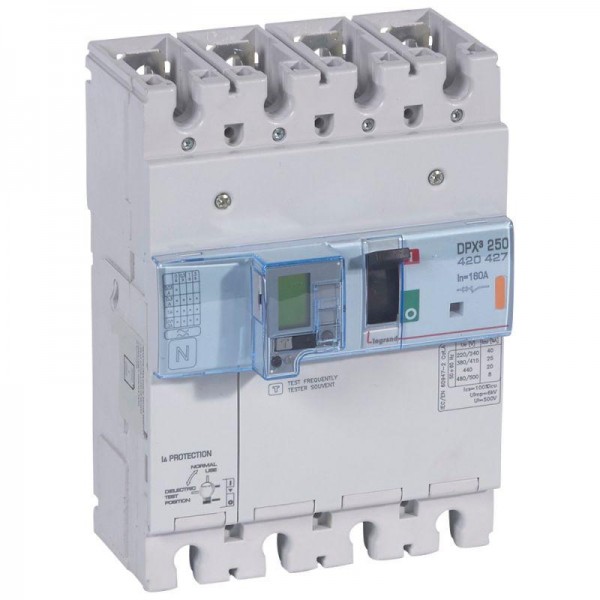  Выключатель автоматический дифференцированного тока 4п 160А 25кА DPX3 250 электрон. расцеп. с изм. блоком Leg 420427 