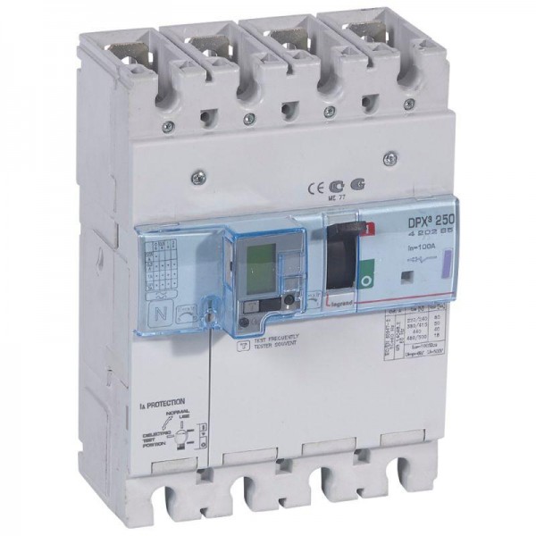  Выключатель автоматический дифференцированного тока 4п 100А 50кА DPX3 250 термомагнитн. расцеп. Leg 420285 
