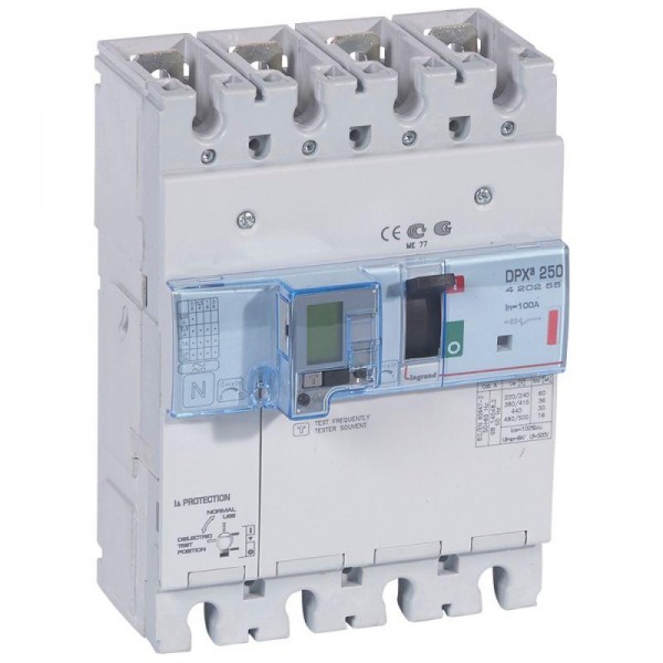  Выключатель автоматический дифференцированного тока 4п 100А 36кА DPX3 250 термомагнитн. расцеп. Leg 420255 