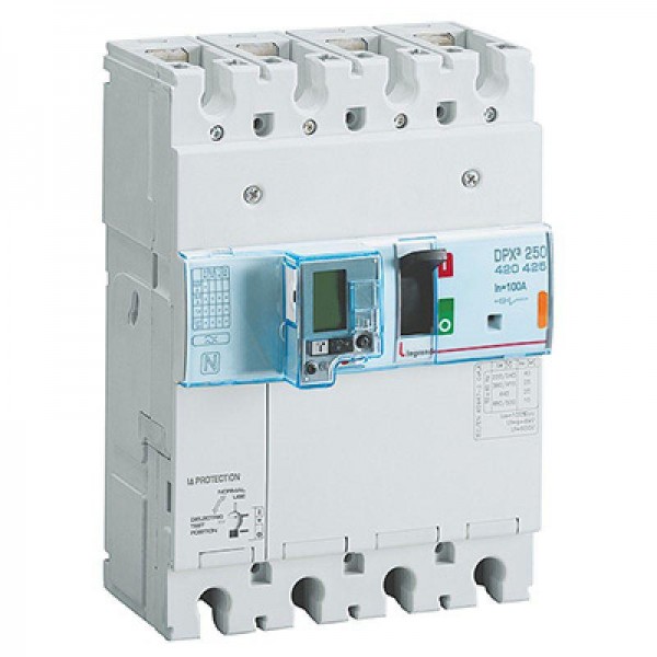  Выключатель автоматический дифференцированного тока 4п 100А 25кА DPX3 250 электрон. расцеп. с изм. блоком Leg 420425 