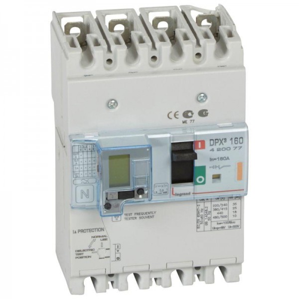  Выключатель автоматический дифференцированного тока 4п 160А 25кА DPX3 160 термомагнитн. расцеп. Leg 420077 