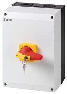  Выключатель-разъединитель 3п цилиндрический замок; ручка красн./желт. DMM-160/3/I5/C-R EATON 172803 