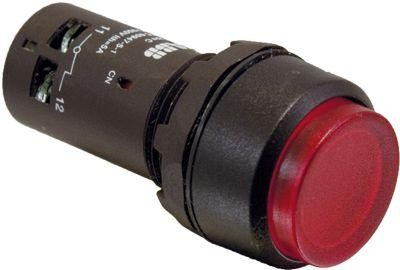  Кнопка с подсветкой CP3-13R-10 220В AC/DC с выступающей клавишей без фикс. 1НО красн. ABB 1SFA619102R1311 