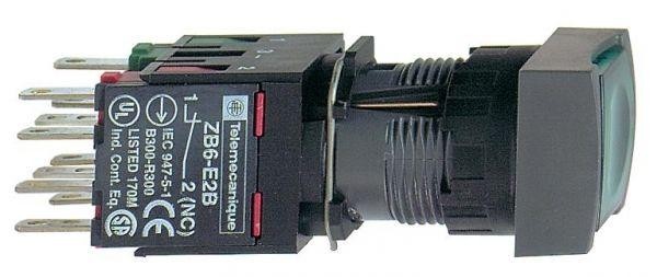  Кнопка 16мм 12-24В с подсветкой SchE XB6CW3B5B 
