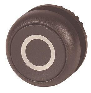  Головка кнопки M22S-D-S-X0 без фикс. черн. с обозначение O; черн. лицевое кольцо EATON 216610 