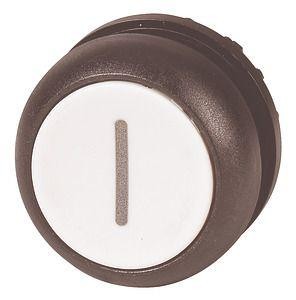  Головка кнопки M22S-D-W-X1 без фикс. бел. с обозначение O; черн. лицевое кольцо EATON 216612 