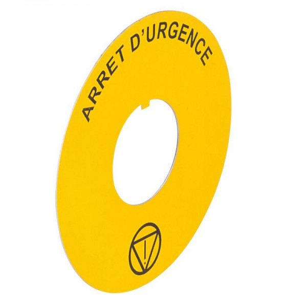  Этикетка круглая 60мм надпись "ARRET D'URGENCE" желт. Osmoz Leg 024174 