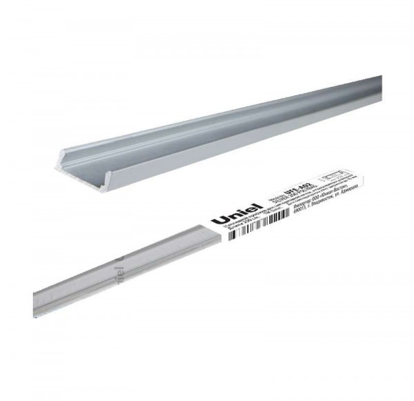  Профиль алюминиевый для LED ленты UFE-A02 SILVER 200 POLYBAG Uniel UL-00000596 