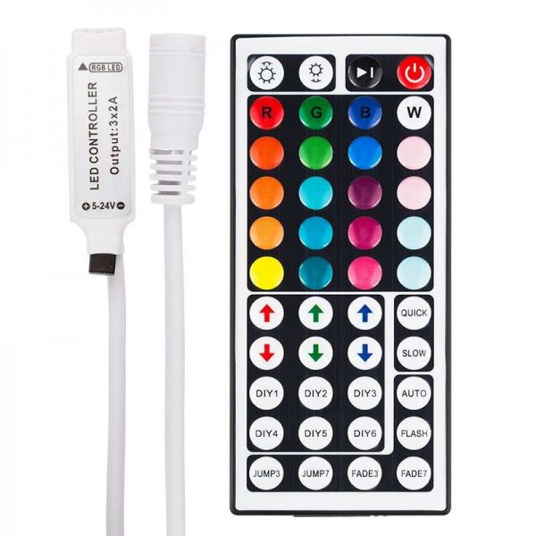  Контроллер LED мини ИК(IR) 72/144Вт 44 кнопки 12В/24В Neon-Night 143-106-5 