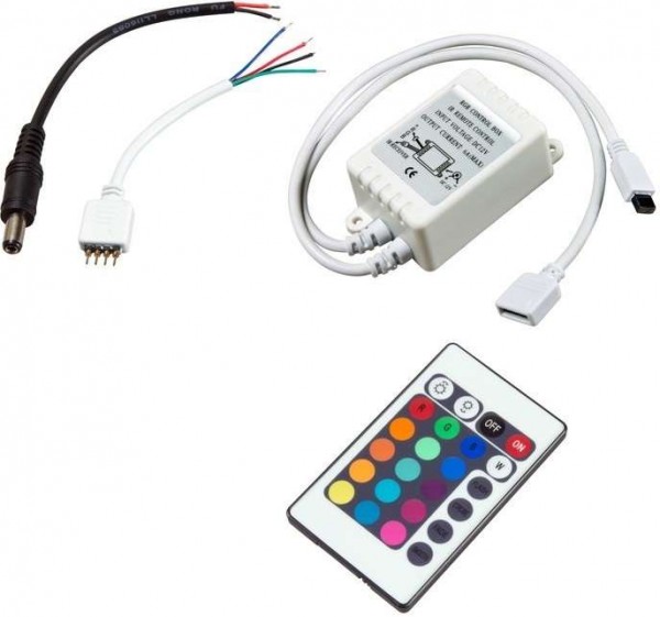  Контроллер RGB 102х65х25мм для светодиод. модулей/лент инфракрасный 72Вт (IR) 24-12В/6А IP20 NEON-NIGHT143-101-3 