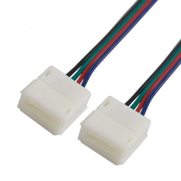  Коннектор соединительный (2 разъема) для RGB LED лент 10мм влагозащ. 15см (уп.10шт) Neon-Night 144-026 