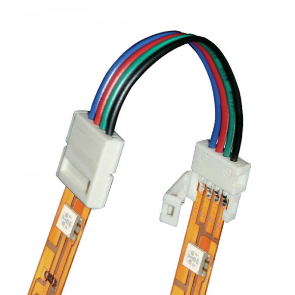  Коннектор (провод) UCX-SS4/B20-RGB WHITE 020 POLYBAG для соединения светодиодных лент 5050 RGB между собой 4 контакта IP20 бел. (уп.20шт) Uniel 06613 