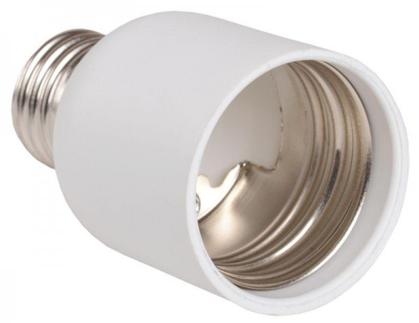  Патрон-переходник для ламп с цоколем E40 на цоколь E27 ПР27-40-К02 пластик. бел. (инд. упак.) ИЭК EPR13-01-01-K01 