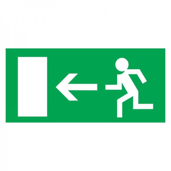  Знак эвакуационный "Направление к эвакуационному выходу налево" 100х300мм Rexant 56-0025 