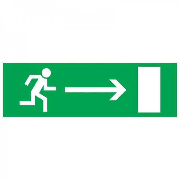  Знак эвакуационный "Направление к эвакуационному выходу направо" 100х300мм Rexant 56-0027 