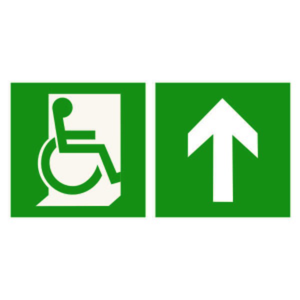  Знак безопасности BL-3015B E69 "Символ доступности для инвалидов прямо" Нестандартный Белый свет a18351 