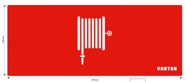  Знак "ПОЖАРНЫЙ ГИДРАНТ" для аварийного светильника красный IP20 VARTON V1-R0-70351-21A01-2020 