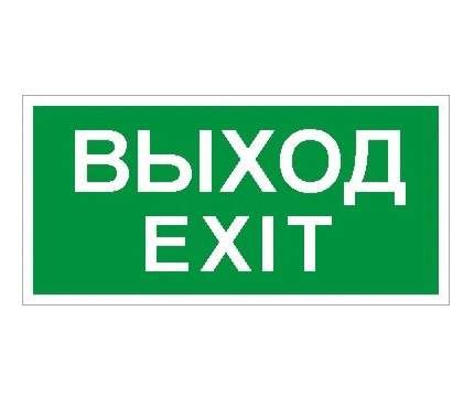 Наклейка «Выход/Exit» ПЭУ 011 (335х165) PC-L СТ 2502000950 