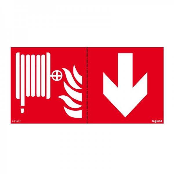  Табличка самоклеящаяся информационная 100х200мм "пожарный кран + стрелка" Leg 661691 