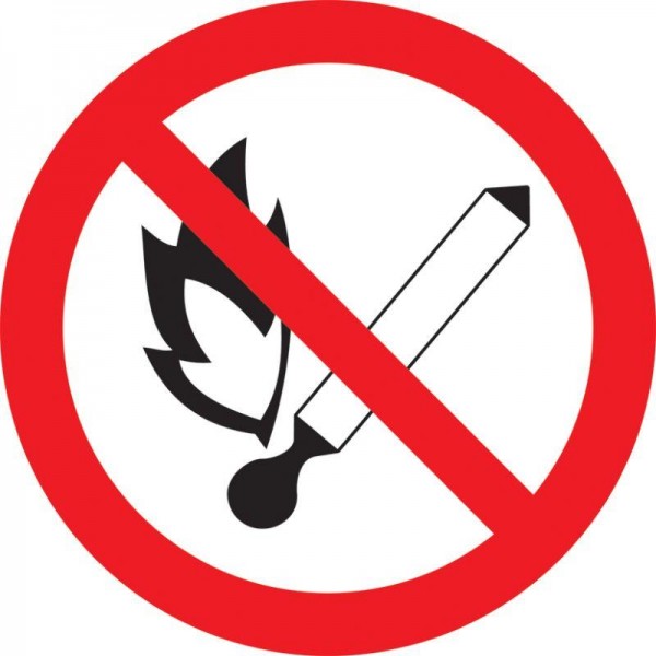  Знак "Запрещается пользоваться открытым огнем и курить"d180 ИЭК YPC40-ZPKUR-1-010 