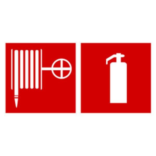  Знак безопасности NPU-7035.F35"Пожарный кран и огнетушитель" Белый свет a20501 