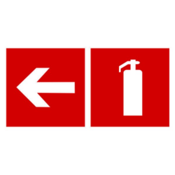  Знак безопасности NPU-2714.F32"Указ. движения к огнетушителю налево" Белый свет a20360 