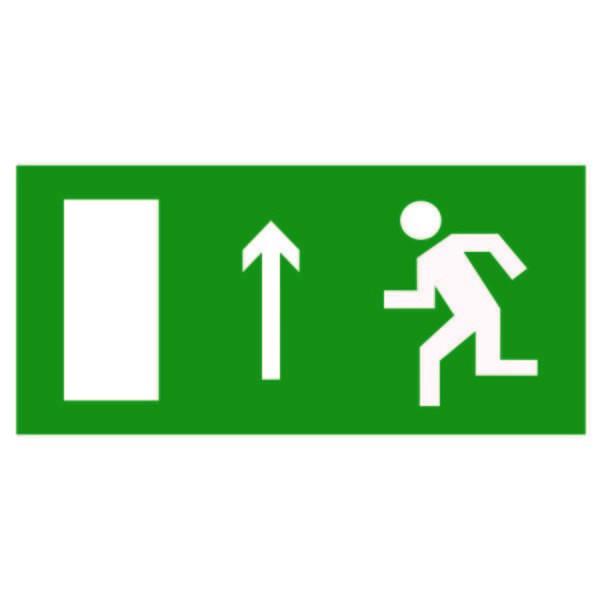  Знак безопасности PP-36162.E12"Напр. к эвакуационному выходу прямо (лев.)" Белый свет a17330 