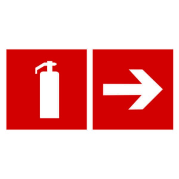  Знак безопасности BL-2010B.F33"Указ. движения к огнетушителю направо" Белый свет a18339 