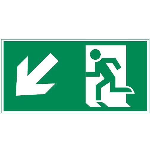  Знак "Выход влево вниз" для Flip VARTON V4-EM-00.0035.ADV-0008 
