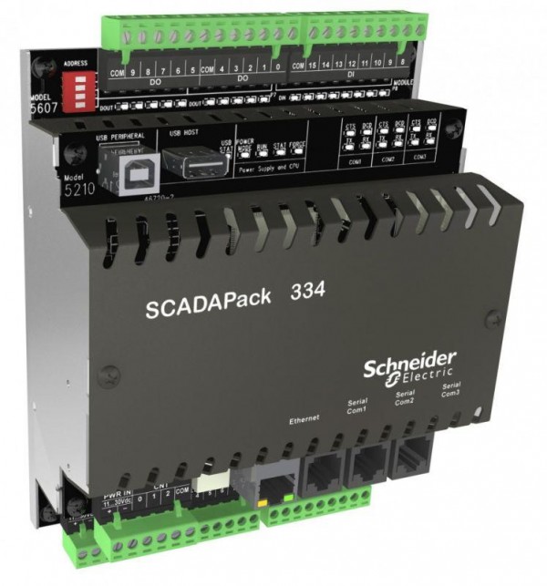  Реле SCADAPack 334 RTU 2 потока IEC61131 24В 2 A/O SchE TBUP334-1G21-AB10S 