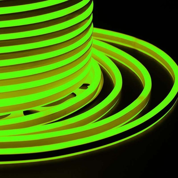  Шнур светодиодный гибкий неон LED SMD компактный 7х12мм 120LED/м двустор. зел. (уп.100м) Neon-Night 131-064 