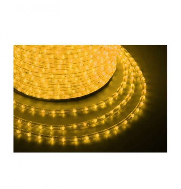  Шнур светодиодный Дюралайт эффект мерцания круглый 13мм 2.4Вт/м 220В IP54 желт. (уп.100м) NEON-NIGHT 121-251 